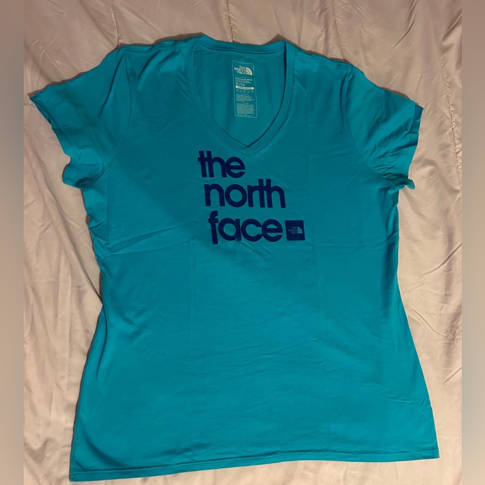 North Face Women's Blue V-Neck Top